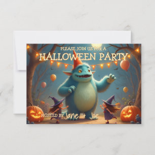 Festa de Halloween do Monstro Feliz para Crianças