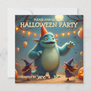 Festa de Halloween do Monstro Feliz para Crianças