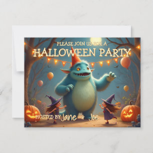 Festa de Halloween do Monstro Feliz para Crianças