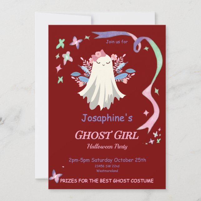Festa de Halloween do Pastel Ghost Girl (Frente)