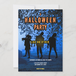 Festa de Halloween no Cemitério de Zumbi Assustado