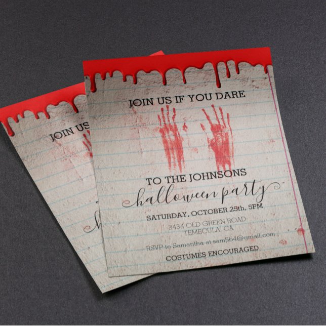 Festa de Halloween Orçamento Assustador Mãos Sangr (Criador carregado)