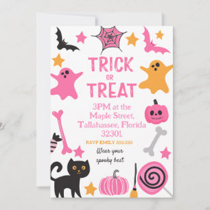 Festa de Halloween, Trick ou Tratar convite assust