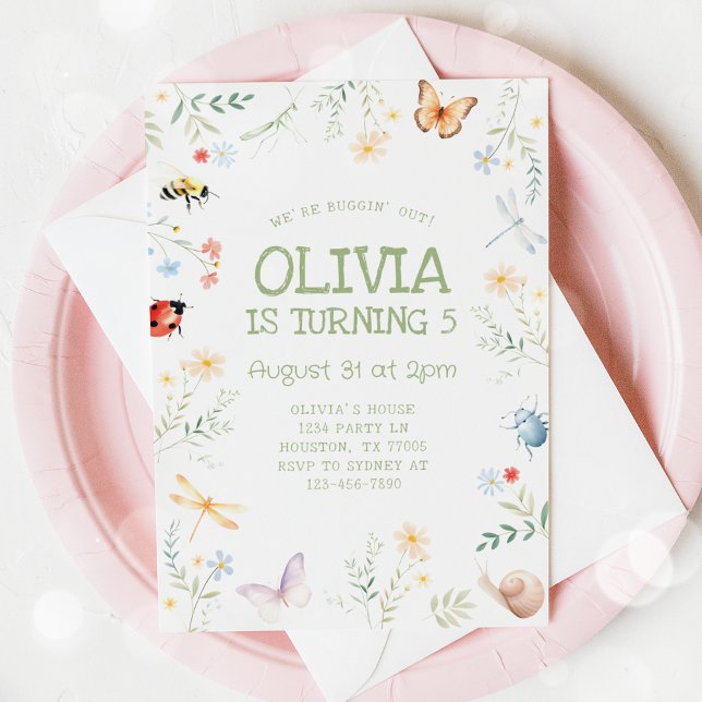 Festa de Insetos de Convite de Aniversário para Ra (Criador carregado)