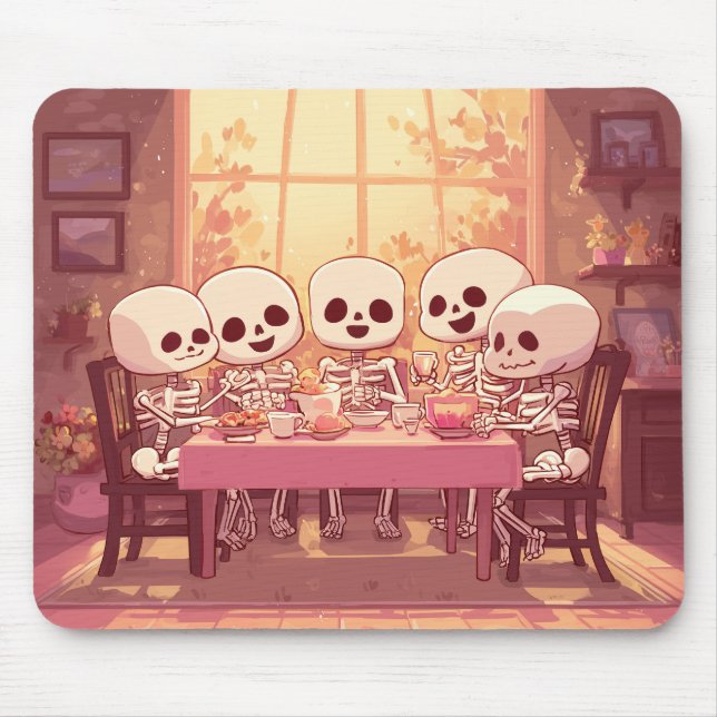 Festa de Janto de Esqueleto Bonito - Mousepad (Frente)