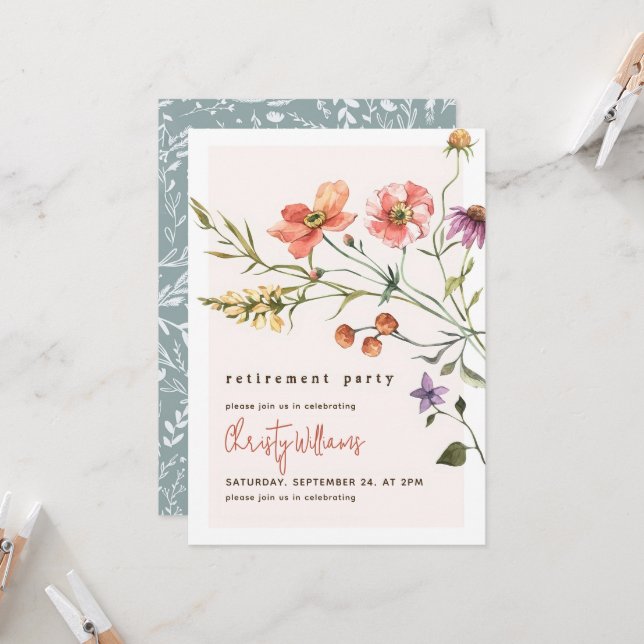 Festa de Jardim de Convite à Reforma, Summer Retir (Frente/Verso In Situ)