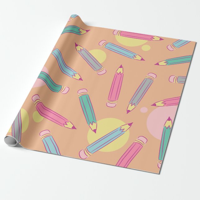 Festa de Lápis | Papel de embrulho para presente (Desenrolado)
