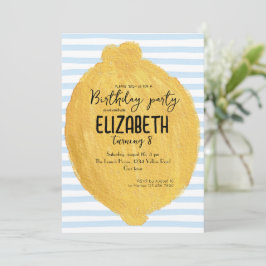 Festa de Limão - Convite para Crianças - Aniversár