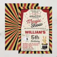 Festa de Mágico Convite de Aniversário de Magia