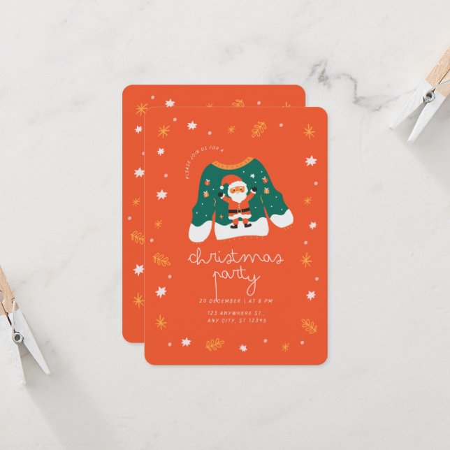 Festa de Natal com Convite para Papais noeis (Frente/Verso In Situ)