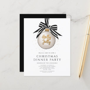 Festa de Natal com Jantar de Preto Branco e Dourad