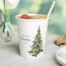 Festa de Natal da Árvore de Aquarela Elegante