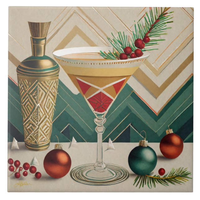 Festa de Natal de Cocktail da Metade do Século Hap (Frente)