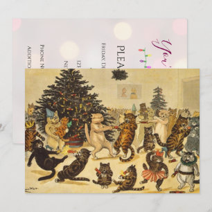 Festa de Natal do Gato - Convites de Louis Wain