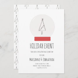 Festa de Natal do Globo de Neve Convite para Árvor