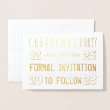 Festa De Natal Guarde O Cartão De Foil De Data