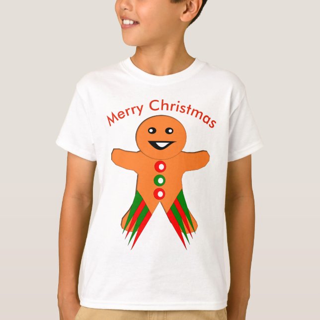 Festa de Natal Pão Gingerpão Homem Crianças Camisa (Frente)