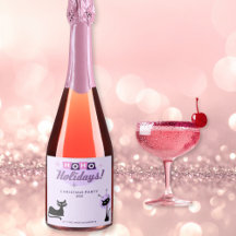 Festa de Natal Rosa em Estilo Moderno de Meados do