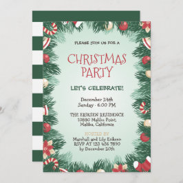 Festa de Natal Verde Elegante| Convite