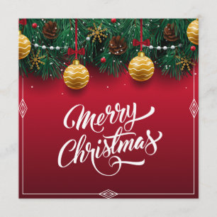 Festa de Natal Vermelha Elegante   Convite