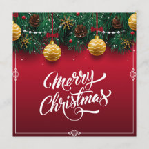 Festa de Natal Vermelho Elegante| Convite