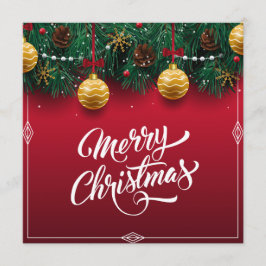 Festa de Natal Vermelho Elegante| Convite