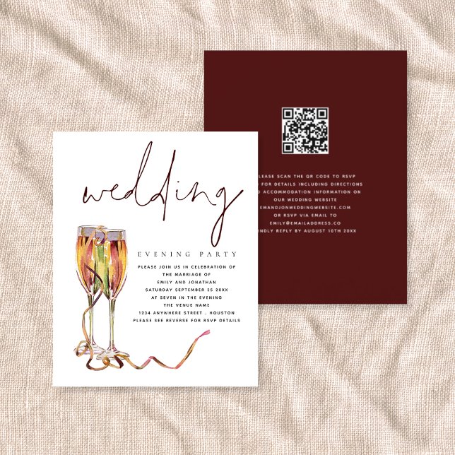 Festa de Noite de Casamento com Champanhe Moderna  (Criador carregado)