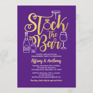 festa de noivado de convite do bar no Stock Azul