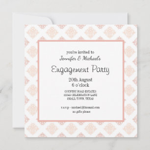 Festa de Noivado Peach Blush Damask