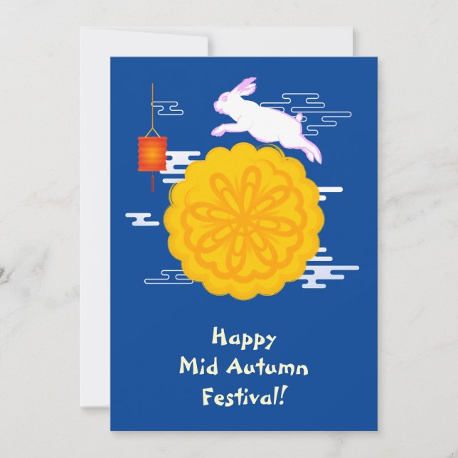 Festa de outono de médio Coelho da Lua Saltando (Frente)