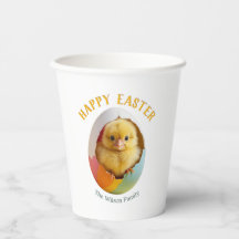 Festa de Ovos de Páscoa Colorida de Pintinho de Bi