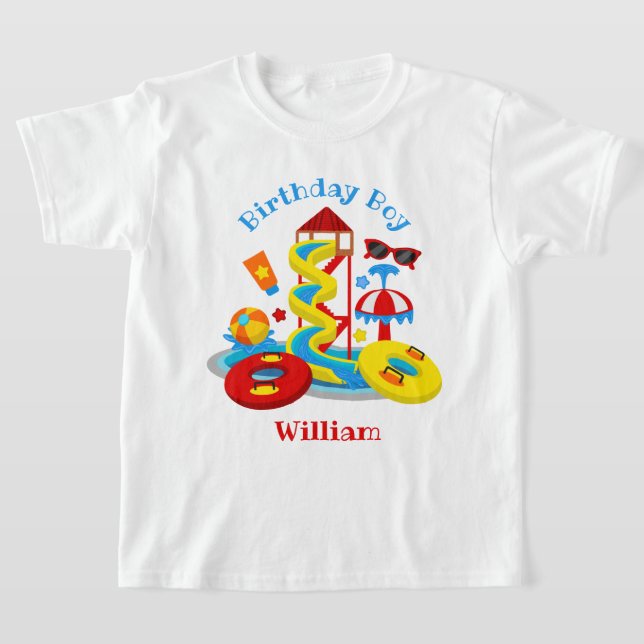 Festa de Piscina de Camisa de Birthday (Postura )