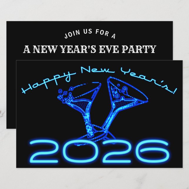 festa de réveillon de champanhe 2026 (Frente/Verso)