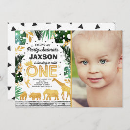 Festa de Selvagem de Um Aniversário de Convite à S