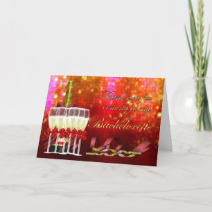 Festa de solteira cartões de agradecimentos