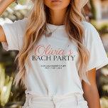 Festa de solteira de Script Moderno<br><div class="desc">Camisa T de Festa de solteira de Script Moderno</div>