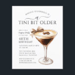 FESTA DE SURPRESA ORÇAMENTAL Tini Bit Older Martin<br><div class="desc">Elegante e design chic para uma espirituosa celebração de festa de aniversário surpresa apresenta um martini expresso. Um arco bonito e feminino acrescenta um toque festivo.</div>