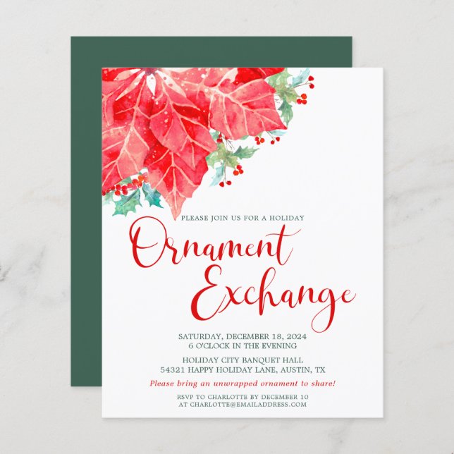 Festa de Troca de Ornamento de Férias de Natal de  (Frente/Verso)