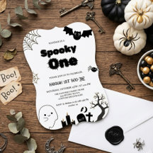 Festa de um ano de Halloween assustadora