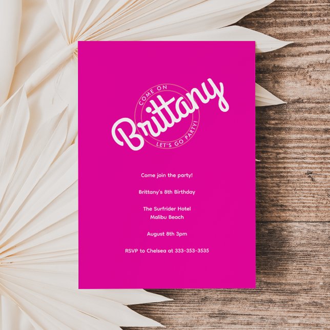 Festa de Vamos Dolly Go Retro Rosa Quente! (Criador carregado)