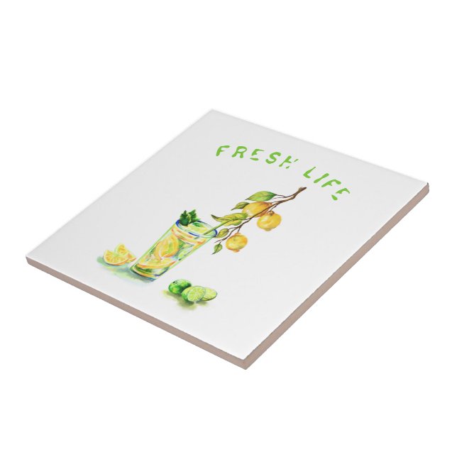 Festa de Verão com limão fresco, limonada e limona (Lateral)