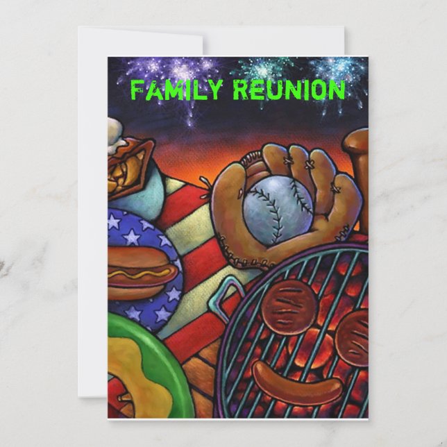 Festa de Verão de Convite à Reunião da Família de  (Frente)