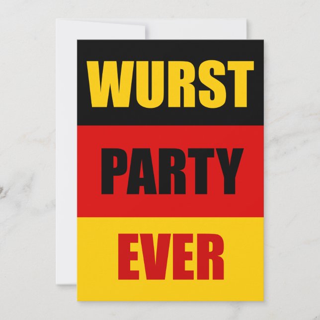Festa de Wurst Ever Oktoberfest Convite Alemão (Frente)