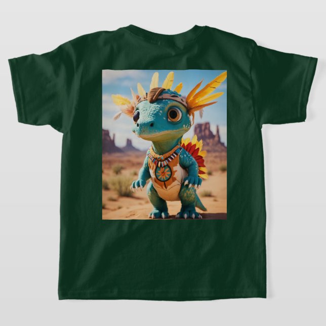 Festa Dino Adventure! Camisa T (Postura das costas)