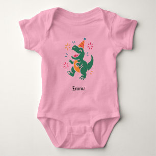 Festa Dino Rugido – Design de Camiseta de Aniversá
