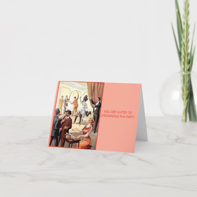 festa divertida convite pessoas diversão (Frente)