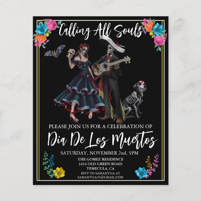 Festa do Dia dos Mortos Dia De los Muertos (Frente)