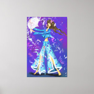 Festa do Partido Pajama Garota Canvas Imprimir Lut