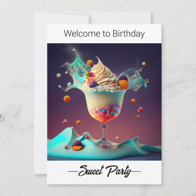 Festa Doce. Convite original. (Frente)