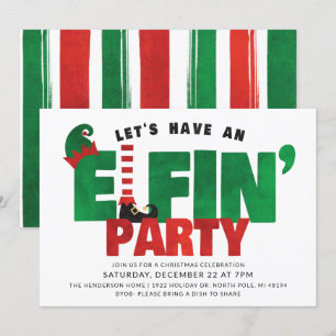 Festa Elfin - Convite Divertido de Natal para Fest